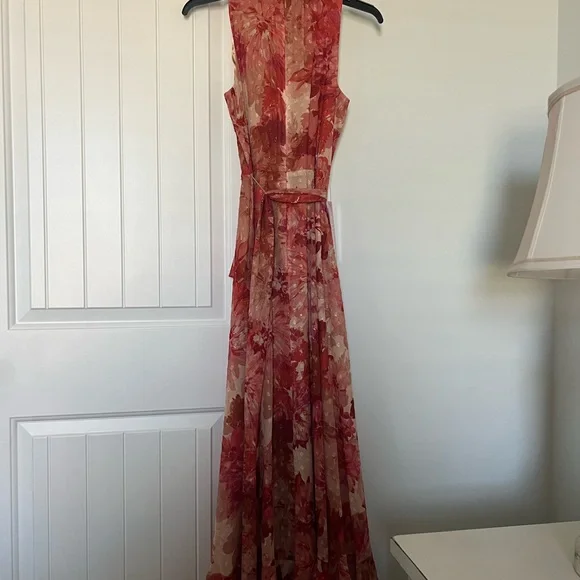 Alex Marie Red Halter Maxi Gown for Weddings - Picture 2 of 3